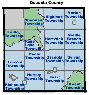 Osceola County map